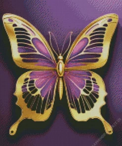 Purple Monarch Butterfly Diamond Painting