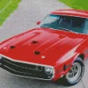 Red Ford 500gt Car Diamond Painting