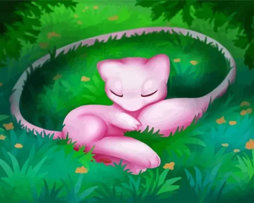 Sleepy Mew Diamond Painting