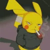 Smoking Pikachu Diamond Painting