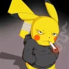 Smoking Pikachu Diamond Painting