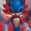 Sonic With Red Eyes Diamond Painting