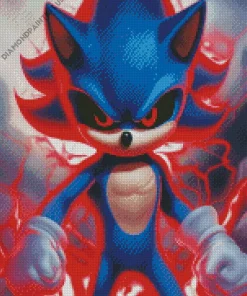 Sonic With Red Eyes Diamond Painting