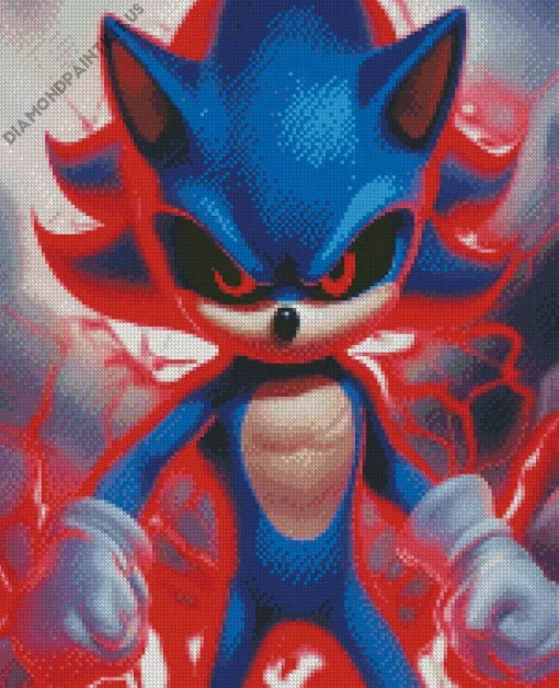 Sonic With Red Eyes Diamond Painting