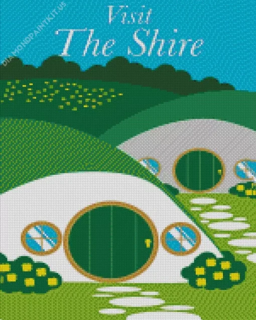 The Shire Travel Poster Diamond Painting