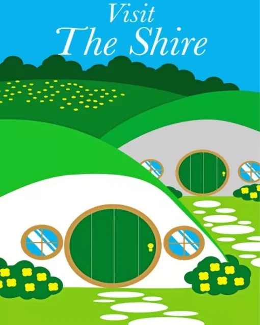 The Shire Travel Poster Diamond Painting