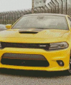 Yellow Charger Daytona Diamond Painting