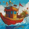 Animation Boat Diamond Painting