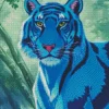 Anime Blue Tiger Diamond Painting