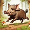 Boar Baby In Forest Diamond Painting