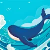 Easy Blue Whale Diamond Painting