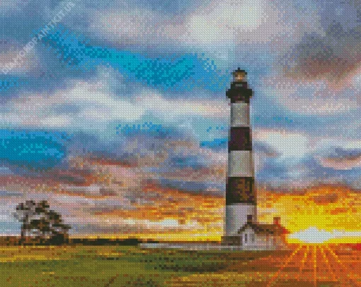 Sunrise Bodie Island Lighthouse Diamond Painting