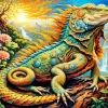 Aesthetic Iguana Diamond Painting