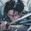 Aesthetic Levi Ackerman Art Diamond Painting