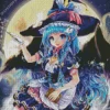 Anime Blue Witch Diamond Painting