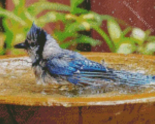 Bird Bath Diamond Painting