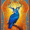 Bird With Antlers Diamond Painting