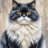 Black And White Cat Diamond Painting