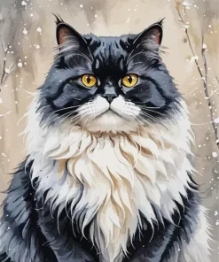 Black And White Cat Diamond Painting