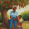 Black Grandma Diamond Painting