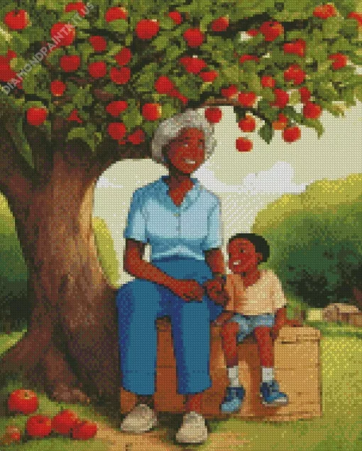 Black Grandma Diamond Painting