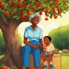 Black Grandma Diamond Painting