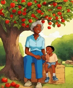 Black Grandma Diamond Painting