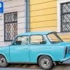 Blue Trabant Car Diamond Painting