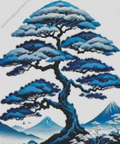 Blue Tree Diamond Painting