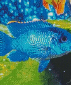 Blue Tropical Fish Diamond Painting