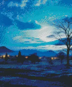 Blue Twilight Diamond Painting