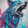 Blue Wolf Art Diamond Painting