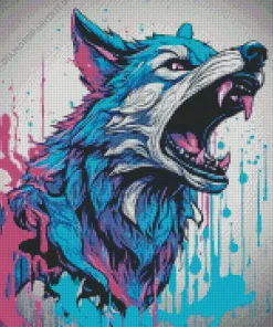 Blue Wolf Art Diamond Painting