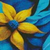 Blue Yellow Flower Art Diamond Painting