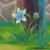 Blue Zelda Flower Diamond Painting