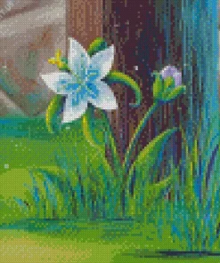 Blue Zelda Flower Diamond Painting