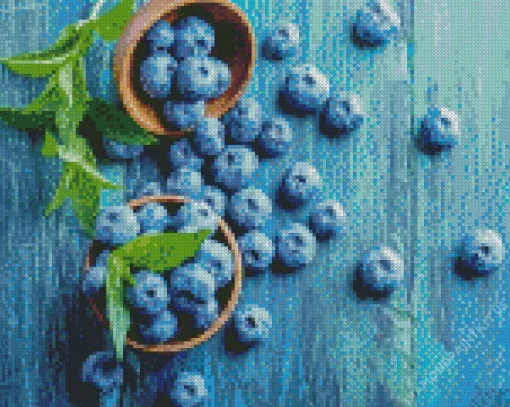 Blueberry Bowls Diamond Painting