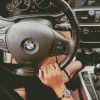 BMW Steering Wheel With Hand Diamond Painting