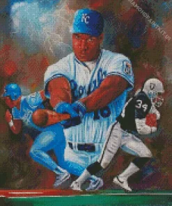 Bo Jackson Number 34 Diamond Painting