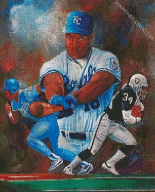 Bo Jackson Number 34 Diamond Painting