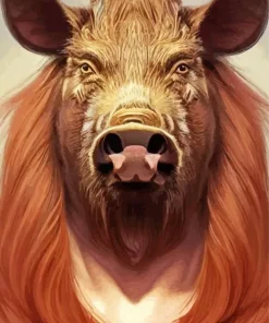 Boar Face Diamond Painting