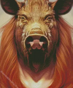 Boar Face Diamond Painting