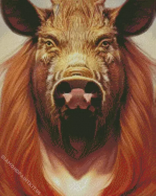 Boar Face Diamond Painting