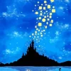 Boat From Tangled Silhouette Diamond Painting