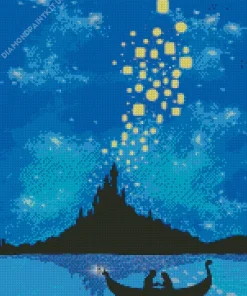 Boat From Tangled Silhouette Diamond Painting