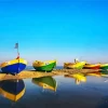 Boats On Beach Diamond Painting