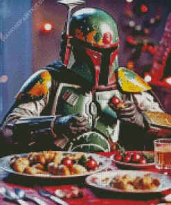 Boba Fett Christmas Diamond Painting