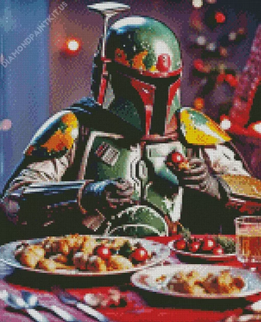 Boba Fett Christmas Diamond Painting