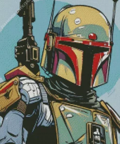 Boba Fett Illustration Diamond Painting