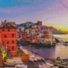 Boccadasse At Sunset Diamond Painting